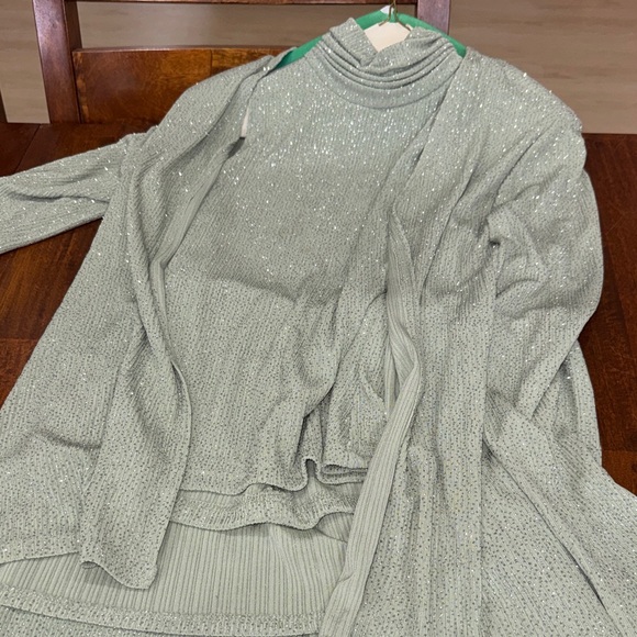 Vintage 90s Jeffery & Dara Evening By Tom Barra 3-Piece Sparkle Knit Set Size 8 - Picture 9 of 10